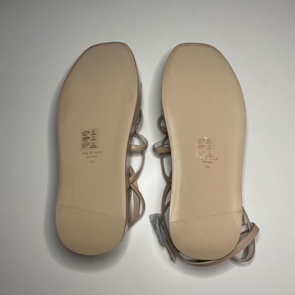 Rag & bone Logan Strappy Leather Flatform Sandals - Picture 7 of 8